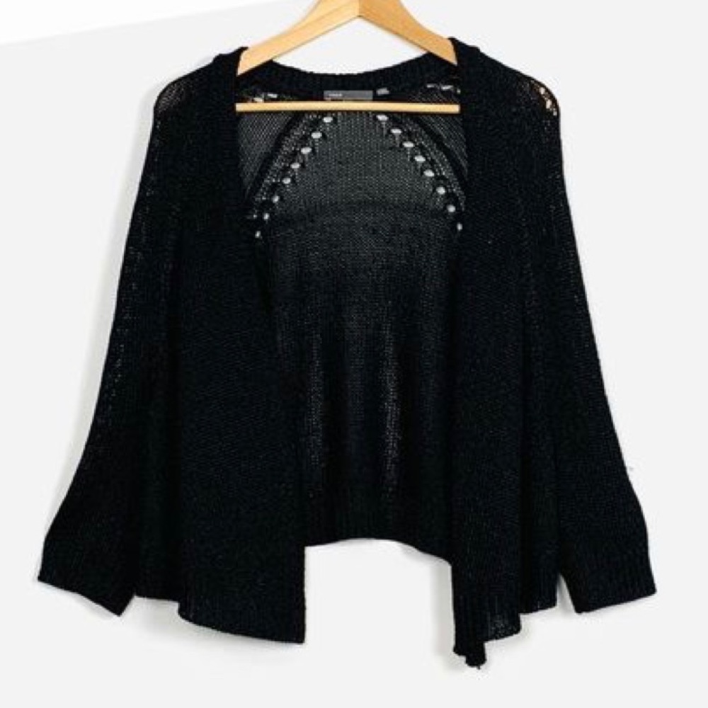 Vince Metallic Knitted Cardigan Size L